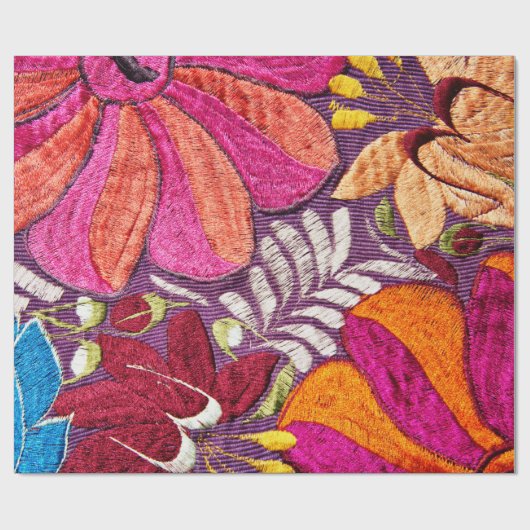 Mexicaans textielpatroon cadeaupapier (Vlak)
