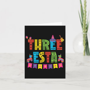 Mexicaans thema 3e Verjaardag 3 Jaar Oud Kinder Dr Kaart