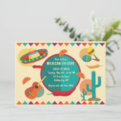 Mexicaans thema Cinco de Mayo Party Uitnodiging (Staand voorkant)