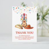 Mexicaans thema feest taco bruids douche bedankkaart (Staand voorkant)