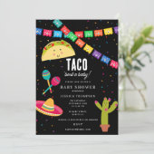 Mexicaans thema Fiesta - Taco over een Baby shower Kaart (Staand voorkant)