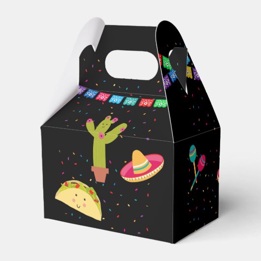Mexicaans Thema Fiesta - Taco Over een Feest Verja Bedankdoosjes (Achterkant)