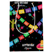 Mexicaans thema Fiesta - Taco over een verjaardags Medium Cadeauzakje (Voorkant)