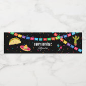 Mexicaans thema Fiesta Verjaardagsfeest Waterfles Etiket (Enkel label)