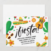 Mexicaans thema repetitie diner uitnodiging (Voorkant / Achterkant)