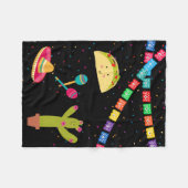 Mexicaans thema Schattige kleurrijk zomerfeest Fleece Deken (Voorkant (Horizontaal))
