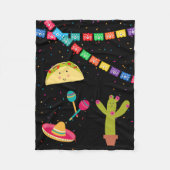 Mexicaans thema Schattige kleurrijk zomerfeest Fleece Deken (Voorkant)