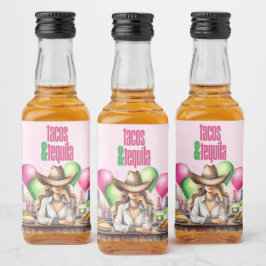 Mexicaans thema Tacos Tequila Feest Likeurfles Etiket