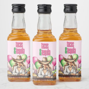 Mexicaans thema Tacos Tequila Feest Likeurfles Etiket
