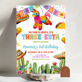 Mexicaans Three-esta verjaardagsfeestje Kaart