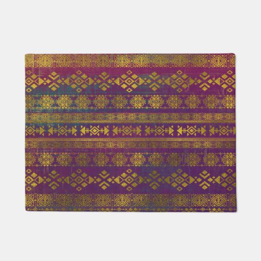 Mexicaans/tribaal stijlpatroon - Goud op  Deurmat (Voorkant)