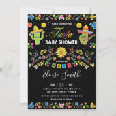 Mexicaans Vibrant Floral Cactus Fiesta Baby shower Kaart (Voorkant)