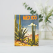 Mexicaans vintage-reis briefkaart (Staand voorkant)