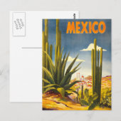 Mexicaans vintage-reis briefkaart (Voorkant / Achterkant)