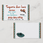 Mexicaans Visitekaartje Restaurant (Voorkant / Achterkant)