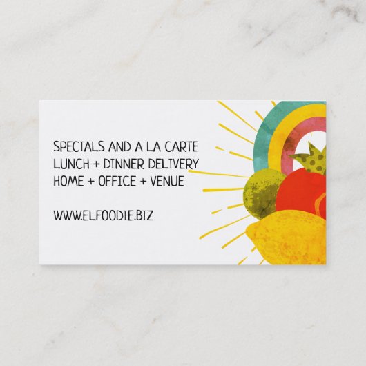 mexicaans visitekaartje voor voedselzuidoosten (Achterkant)