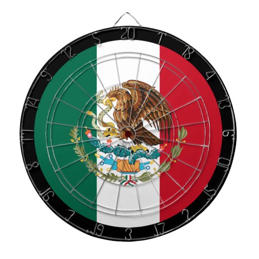Mexicaans vlaggendartboard en darts/gameboard dartbord (Voorkant)