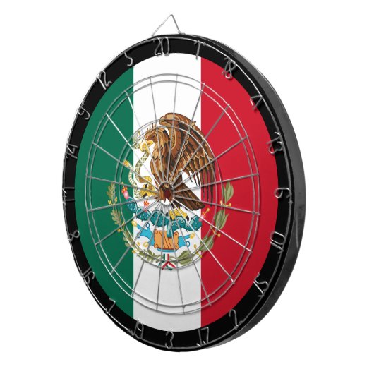 Mexicaans vlaggendartboard en darts/gameboard dartbord (Voorkant Rechts)