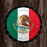 Mexicaans vlaggendartboard en darts/gameboard dartbord<br><div class="desc">Dartboard: Mexicaanse en Mexicaanse vlag,  leuke familiespelletjes - hou van mijn land,  zomergames,  vakantie,  vaders dag,  verjaardagsfeest,  universiteitsstudenten/sportfans</div>