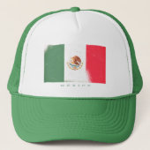 Mexicaans vlaggenontwerp trucker pet (Voorkant)