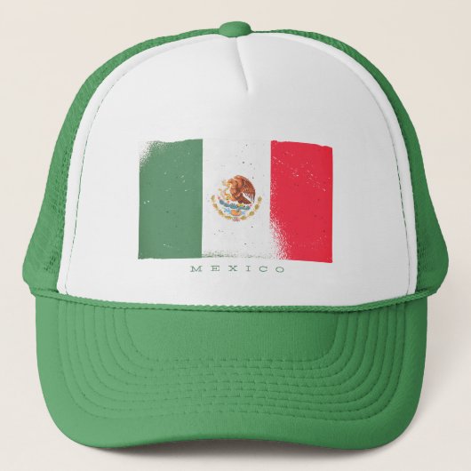 Mexicaans vlaggenontwerp trucker pet (Voorkant)