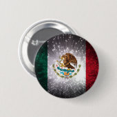 Mexicaans vlagvuurwerk ronde button 5,7 cm (Voorkant /achterkant)