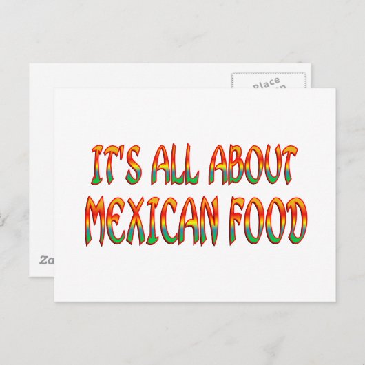 Mexicaans voedsel briefkaart (Voorkant / Achterkant)