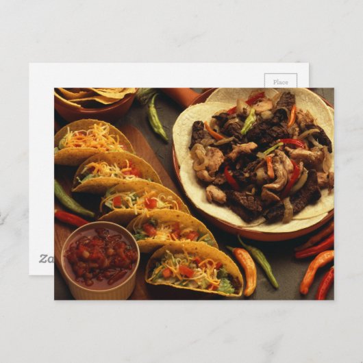 Mexicaans voedsel briefkaart (Voorkant / Achterkant)