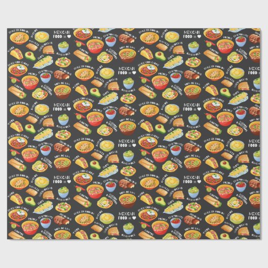 Mexicaans voedsel cadeaupapier (Vlak)