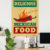 Mexicaans voedsel poster (Thuiskantoor)