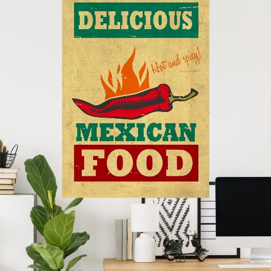 Mexicaans voedsel poster (Thuiskantoor)