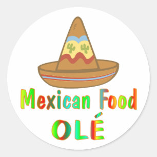 Mexicaans voedsel ronde sticker
