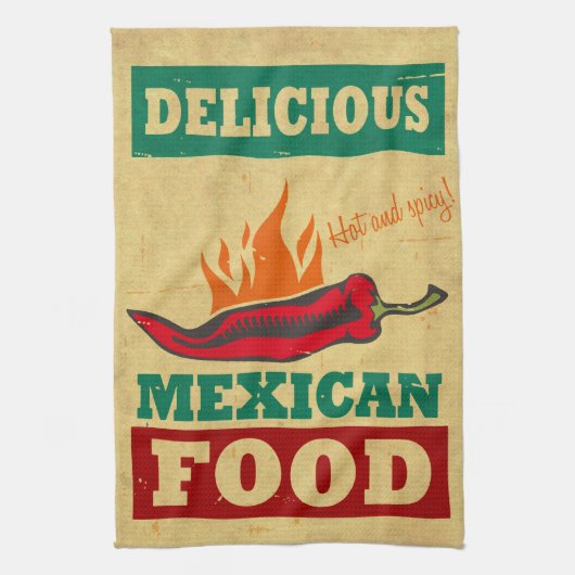 Mexicaans voedsel theedoek (Verticaal)