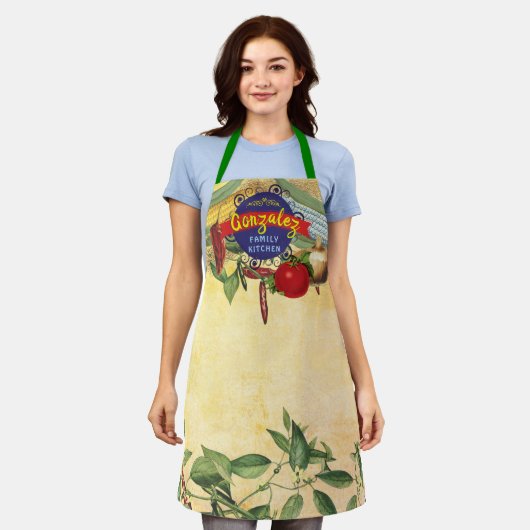 Mexicaans voedsel  zuidwestkeuken schort (Gedragen)