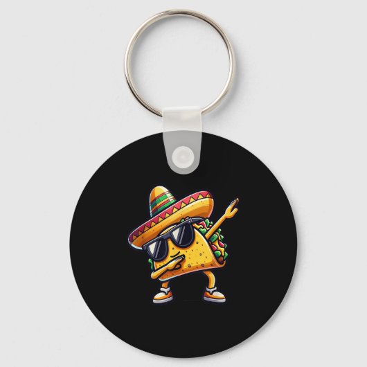 Mexicaans voedseldabbing Taco Sleutelhanger (Voorkant)