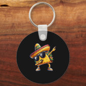 Mexicaans voedseldabbing Taco Sleutelhanger (Voorkant)