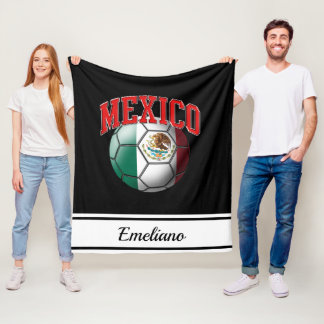 Mexicaans Voetbal | Naam Fleece Deken