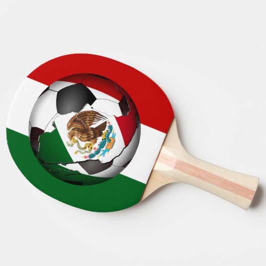 Mexicaans Voetbal Tafeltennisbatje (Zijkant)