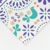 Mexicaans vogeltegel Folk Art Patroon Fleece Deken (Hoek)
