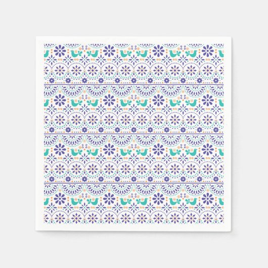 Mexicaans vogeltegel Folk Art Pattern Servet (Voorkant)