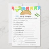 Mexicaans Vrijgezellenfeest Fiesta Taco Kaart (Voorkant)