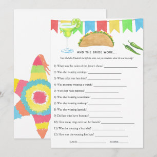 Mexicaans Vrijgezellenfeest Fiesta Taco Kaart