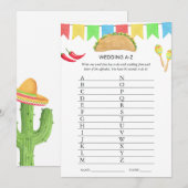 Mexicaans Vrijgezellenfeest Fiesta Taco Kaart (Voorkant / Achterkant)