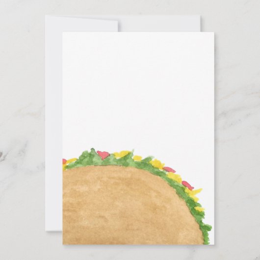 Mexicaans Vrijgezellenfeest Fiesta Taco Kaart (Achterkant)