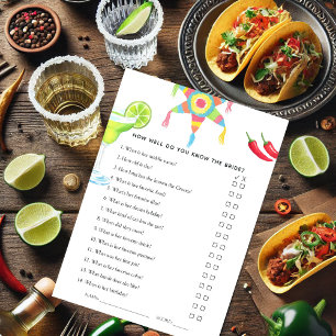 Mexicaans Vrijgezellenfeest Fiesta Taco Kaart