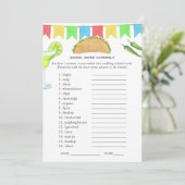 Mexicaans Vrijgezellenfeest Fiesta Taco Kaart (Staand voorkant)