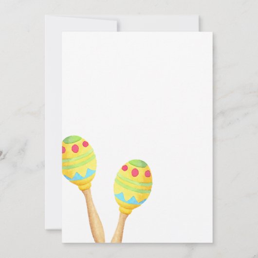 Mexicaans Vrijgezellenfeest Fiesta Taco Kaart (Achterkant)