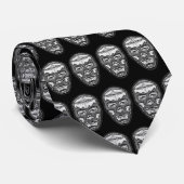 Mexicaans Wrestling Luchador Black en White Stropd Stropdas (Opgerold)