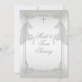 Mexicaans zilver Sibling Baptism & Third Birthday Kaart (Achterkant)