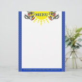 Mexicaans zuidwesten van voedselchili peper menu (Staand voorkant)